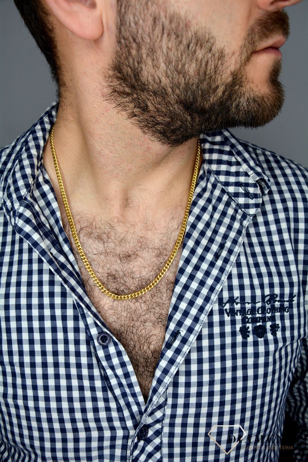 Złoty łańcuszek 585 pancerka 4 mm DIA-LAN-1118-585D 4mm ✅ Złoty łańcuszek o splocie pancerki ✅.jpg